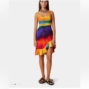 DESIGNER - Paco Rabanne asymmetrical frill-trim dress